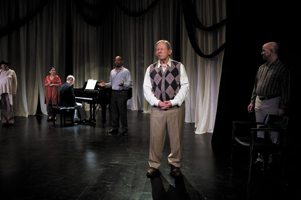 Just Do Art! 2 Photo by Tommy Mintz Larry Littman, in HGTC’s production of “Genius (by Chopin).” Littman does Blind Hermit duties in “Frankenstein.”