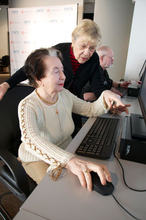 In the know: essential activities & services 1 Photo courtesy of OATS Older adults can learn computer basics, at the Senior Planet Exploration Center.