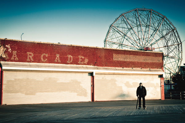 Tribeca Docs Long on Good Sports, Big Stars 8 Photo by Dave Carroll Strongman Chris Schoeck (of “Bending Steel”), on the Coney Island boardwalk.