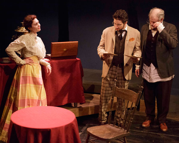 East Village essence, distilled through truth and fiction 4 Photo by John Kalish Sara Antkowiak, Paul Bomba, and James Luse in the 2012 production of Matthew Kelly’s “Russian Tea.”