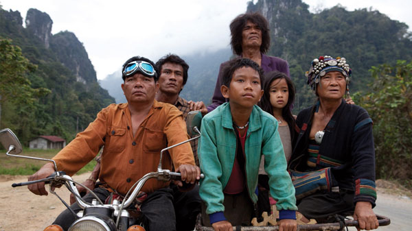‘The Rocket’ soars, and hits its target 2 From left: Sumrit Warin as Toma, Sitthiphon Disamoe as Ahlo, Thep Phongam as Purple, Loungnam Kaosainam as Kia and Bunsri Yindi as Taitok. Photo by Tom Greenwood