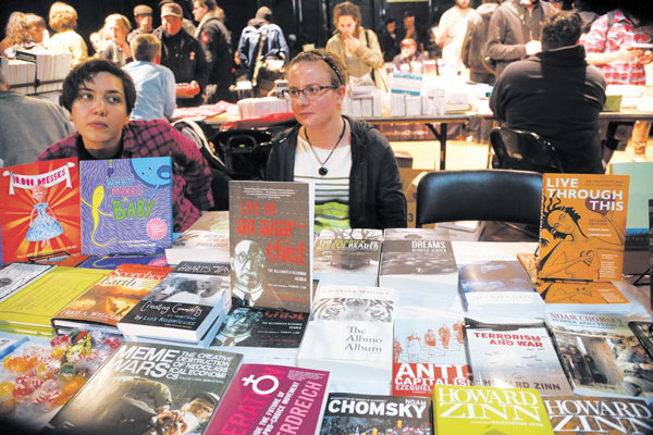 Anarchy in the Clemente at book fair and film fest 2 Some of the many booksellers at last weekend’s Anarchist Book Fair. Photos by Jefferson Siegel