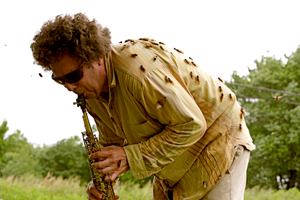 Just Do Art! 3 Photo courtesy of David Rothenberg David Rothenberg performing with cicadas. See “Insect Music.”