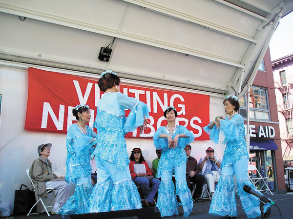At Visiting Neighbors Street Fair, Talent is Ageless 2 The Ban Lon Chinese Dancers win First Prize for their traditional Blossom Dance.