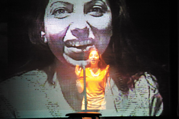 Just Do Art! Week of June 12, 2013 6 Photo by Steven Schreiber Kathreen Khavari, in the Transit Lounge production of “You Are Dead. You Are Here.”