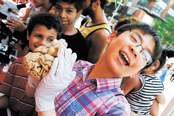 Kareem, scientists — and the brain — team up for fest 4 Kids could sample a cerebellum.