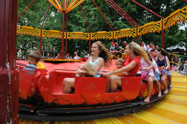 A dragon ride dating from just after World War II is part of Fete Paradiso on Governors Island through Sept. 29. (Photo: Terese Loeb Kreuzer)