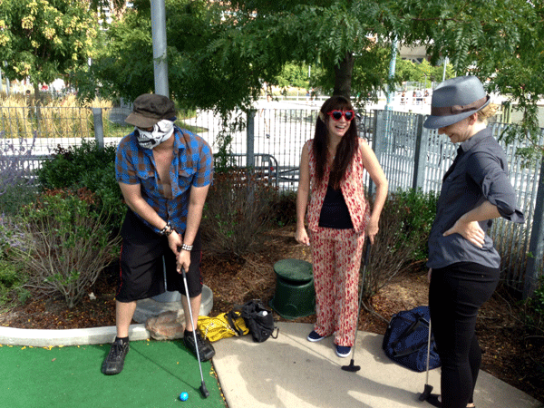Photo by George Courtney An awesome afternoon at Pier 25: Jurgen Munster, Rev. Jen and Cheyenne Picardo.