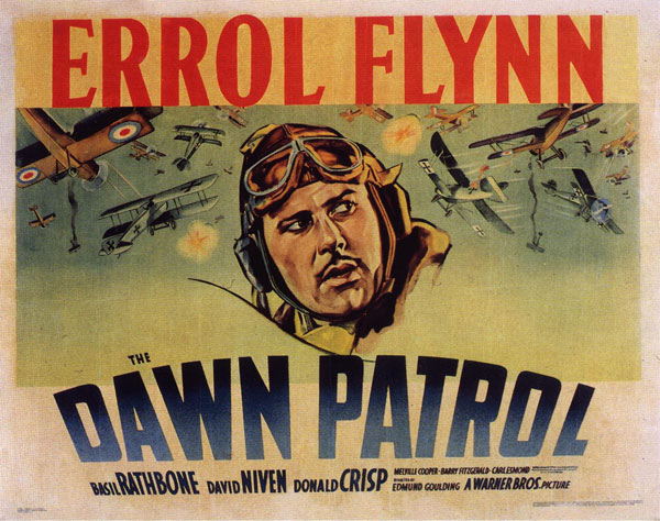Just Do Art! Oct. 31, 2013 2 Hollywood heavies, as Brit flyboys: Errol Flynn, David Niven and Basil Rathbone soar on the Hudson Park Library screen (Nov. 28). IMAGE COURTESY OF WARNER BROS.