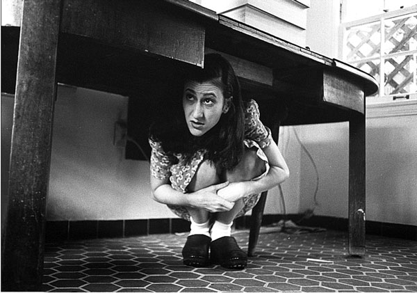 Diary of ‘Anne Franxploitation’ 2 Not for the easily offended: Betsy Salkind, as Ethel Spiliotes, in “Anne Frank Superstar.” PHOTO BY GAIL A. HALABAN