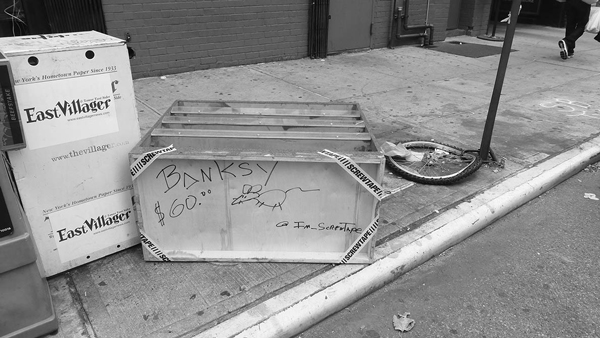 A ‘Banksy’ beside an East Villager box? 2 Photo by Laura Zelasnic