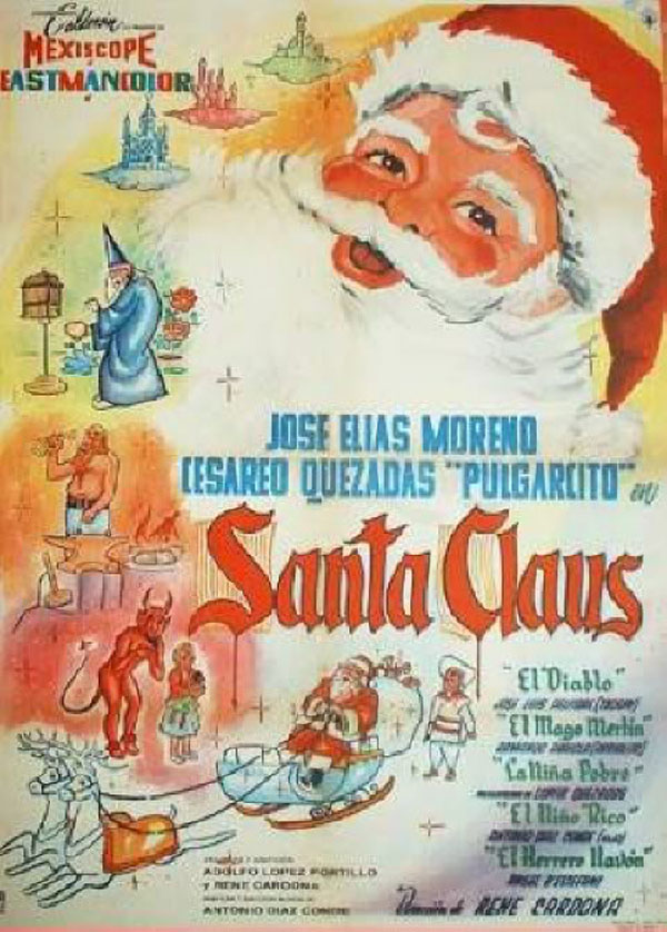 Have yourself a darkly odd Christmas 3 Bizarre: Santa battles a devil. CINEMATOGRÁFICA CALDERÓN