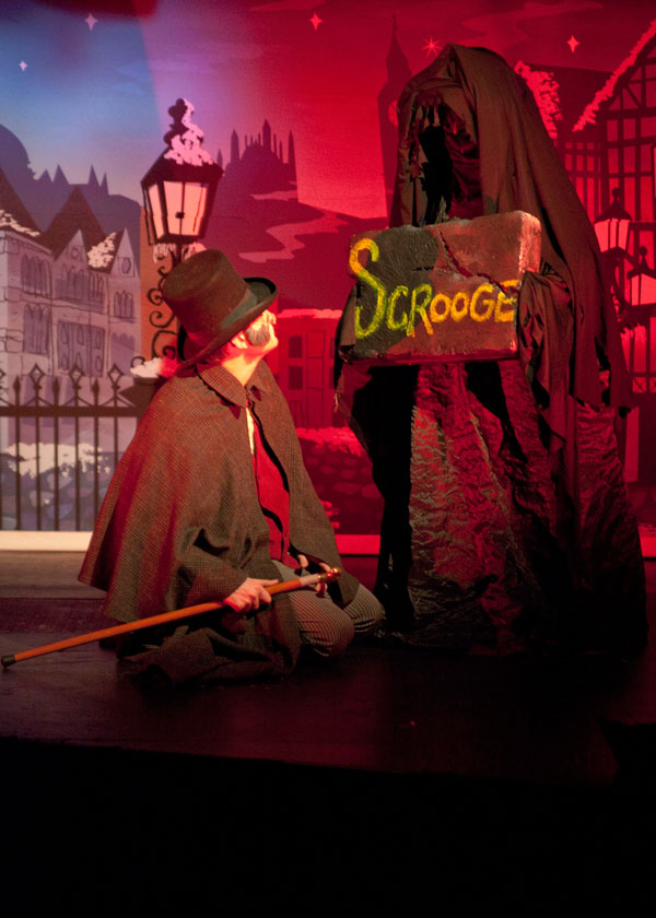 Choose a ‘Carol’ that fits your bill 3 The Ghost of Christmas Future is plenty imposing, but Literally Alive’s family-friendly musical won’t give the kids nightmares. PHOTO BY KELLY MARSH