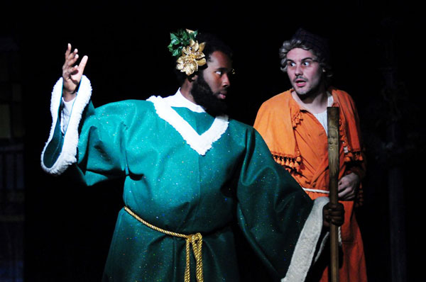 Choose a ‘Carol’ that fits your bill 2 The Ghost of Christmas Present, and Scrooge, from the Literally Alive production of…you know. PHOTO BY KELLY MARSH