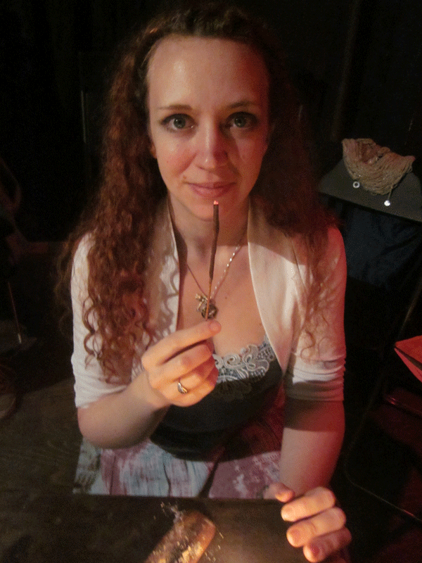 The Springtime Adventures of an Underemployed Urban Elf 5 High Priestess, writer and performer Courtney Weber teaches at Catland, Brooklyn’s premier metaphysical boutique and event space. PHOTO BY REV. JEN
