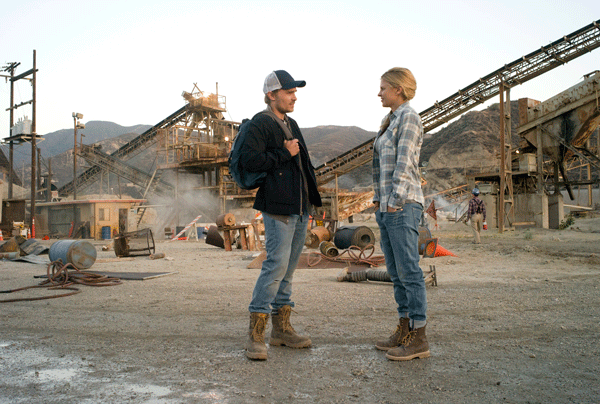 Uneasy reunion: Joey Kern and Kelly Noonan, as a miner and his eco-lawyer ex, fight unseen forces.   © Sye Williams Photography