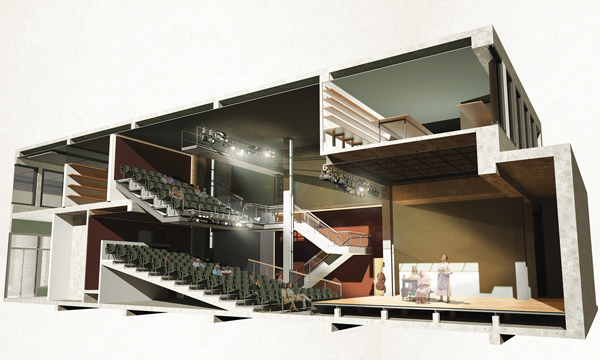 Courtesy of The Irish Repertory Theatre A rendering of the 22nd St. facility, currently under construction. 