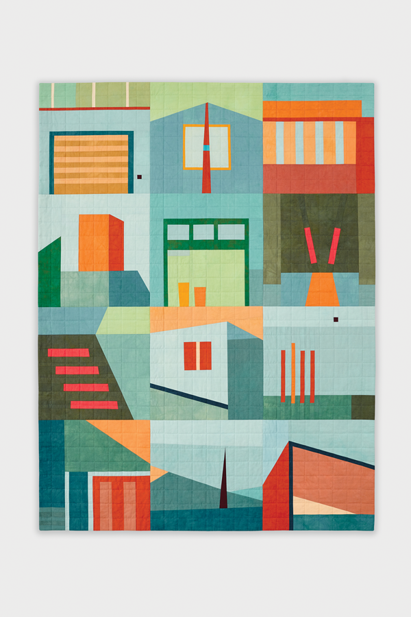 All around town, in squares 2 Erin Wilson: “Big Quilt #3” (2014, 41.5” X 55.5”). Courtesy of the artist and The Art Quilt Gallery