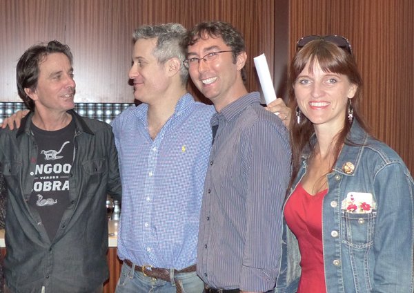 Risqué tales from respectable parents 1 L to R: Nick Flynn, Darin Strauss, curator Brian Gresko and Pen Parentis founding director M. M. De Voe. Courtesy of Pen Parentis