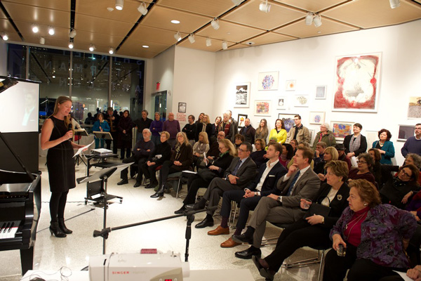 BMCC’s Shirley Fiterman Art Center finds its voice 3 Photo by Louis Chan Curator Kathleen Kucka, speaking at the Art Center.
