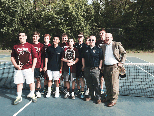 Xavier racket men are hoping to make a net gain 1 The Xavier High School tennis team, from left, Vincent Tozzi, Gianluca Milea, Liam Cooney, Jose Agregado, Owen Sterling, Peter McKee, Andrew Arabian, Brando Cristofoli, Coach Michael Mulé, Hank Michels and Xavier President John Raslowsky.