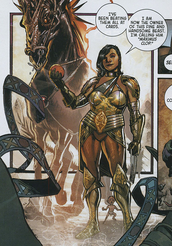 Queering comics, cosplay and gaming 4 Transgender superhero Sera, from the “Angela: Asgard's Assassin” series. Image: Marvel Worldwide Inc.