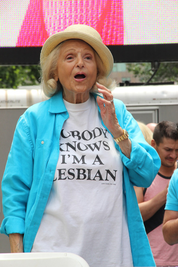 Supremely Proud crowd revels in marriage ruling at Stonewall 3 Among those at the celebration outside the Stonewall was Edie Windsor, the Village resident who was the plaintiff in the lawsuit that overturned parts of DOMA (the Defense of Marriage Act). Photo by Tequila Minsky