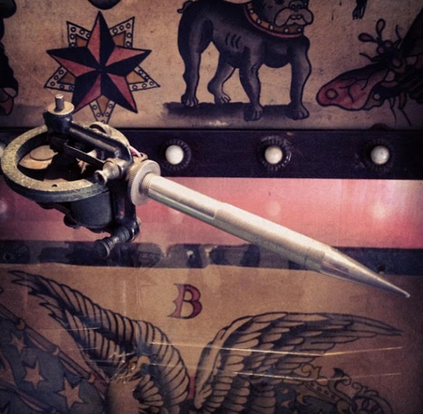 New Tattoo Museum is creating some buzz 2 Photo courtesy of Daredevil Tattoo An original Thomas Edison engraving pen, owned by Daredevil Tattoo Museum’s Brad Fink.