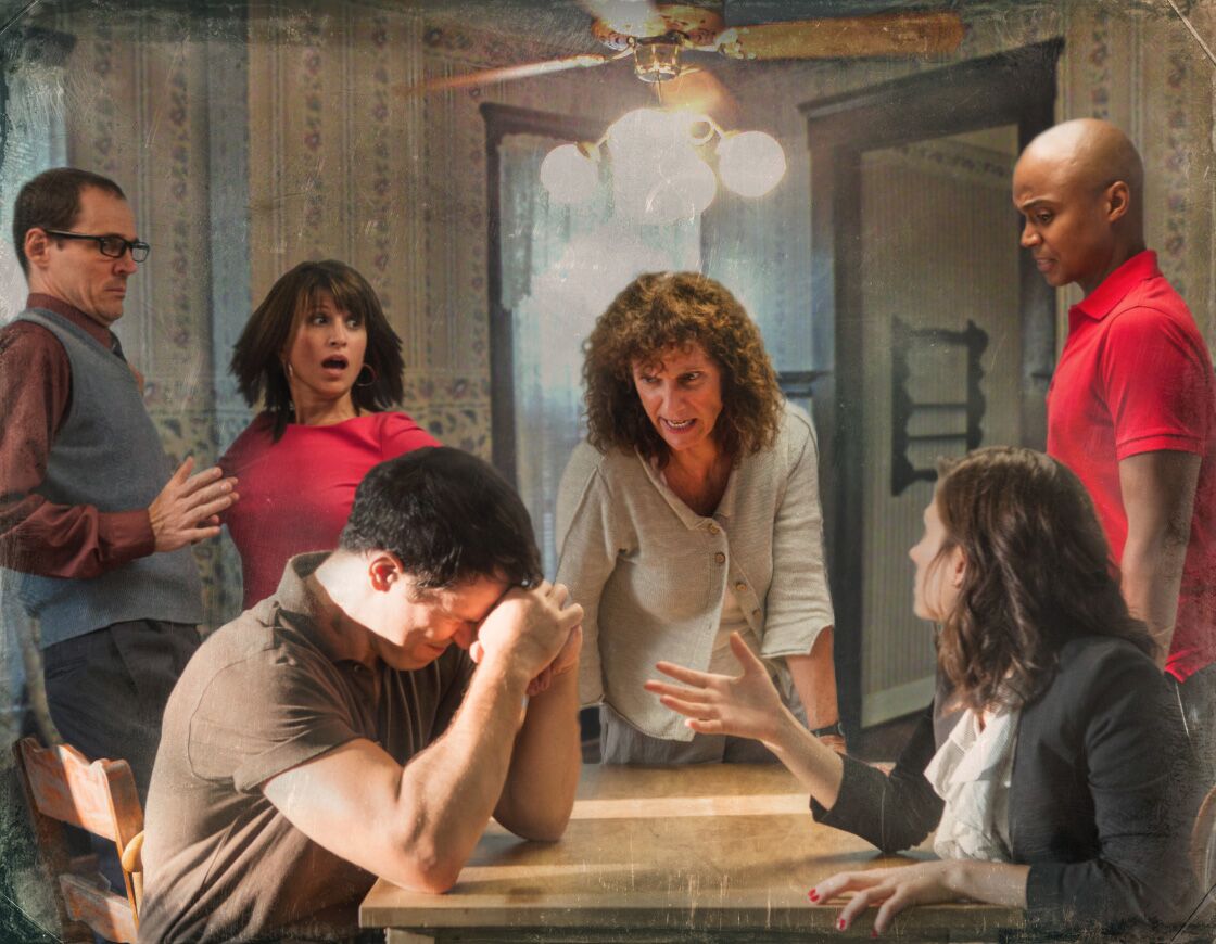 A Thanksgiving Stuffed With Secrets and Lies 1 Tension boils over, when a family full of loons gathers for turkey day. Photo by Scott Fetterman.