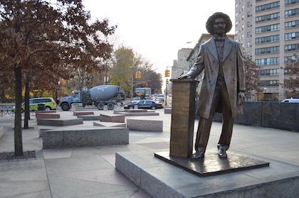 Costly UWS Plaza Modifications Proposed to Deter Skateboarding 1 Skaters’ use of the blocks within Frederick Douglass Circle has caused concern among the plaza’s Friends. | JACKSON CHEN