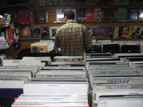 The heart of Rock and Soul is still beating 5 A customer checks out the record selection. Photo by Dusica Sue Malesevic
