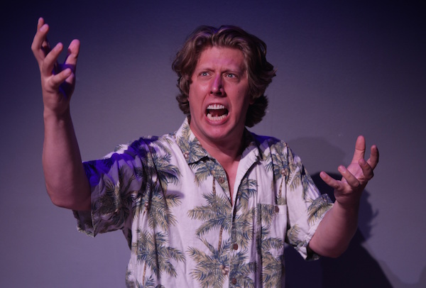 They came from the cold: Winter festivals 2 David Carl plays Gary Busey playing a Danish dude feigning insanity, in a version of “Hamlet” the Royal Shakespeare Company wouldn’t dare attempt. Photo by Jeanette Sears.