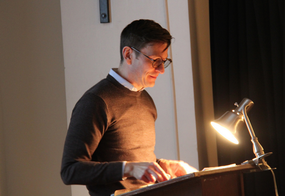 Professor Jeffrey Trask giving his presentation last week on Westbeth and the history of residential conversions in the West Village.  Photo courtesy G.V.S.H.P.