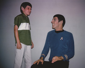 Spock doc earns an emotional response 2 Adam Nimoy as a child, on the set of the original “Star Trek” series. Nice photo, but what's with the smiling? Clearly not cannon. Photo courtesy CBS & Adam Nimoy.