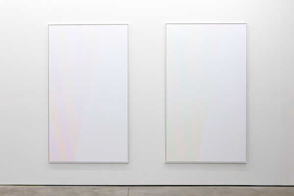 Installation view of “Afterlight” works, from Scott Nedrelow’s “Polyfocal.” Photo courtesy the artist & KANSAS.