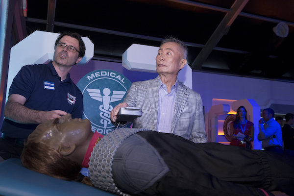 Trek to the Intrepid And You’re a Starfleet Cadet 1 George Takei , helmsman Hikaru Sulu in “Star Trek: The Original Series,” at the June 30 press preview for the Intrepid’s “Star Trek: The Starfleet Academy Experience.” | ERIKA KAPIN PHOTOGRAPHY
