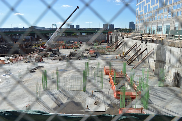 Riverside Center’s Affordable Housing Design Draws Mixed CB7 Response 1 Foundation work on Building 1 at Riverside Center. | JACKSON CHEN