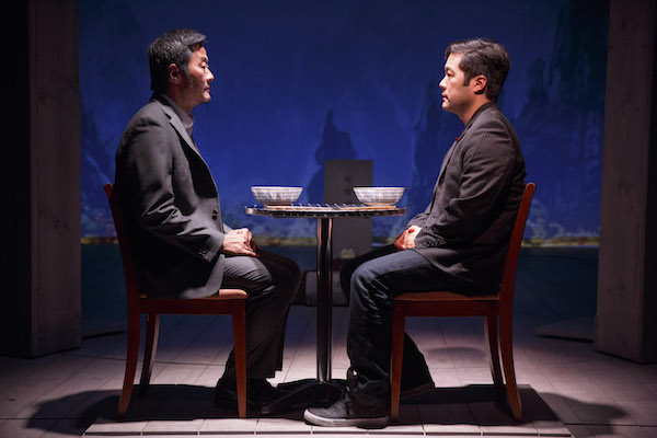 When Food Tastes Like Love 1 Stephen Park and Tim Kang in Julia Cho’s “Aubergine,” directed by Kate Whoriskey, at Playwrights Horizons through October 2. | JOAN MARCUS