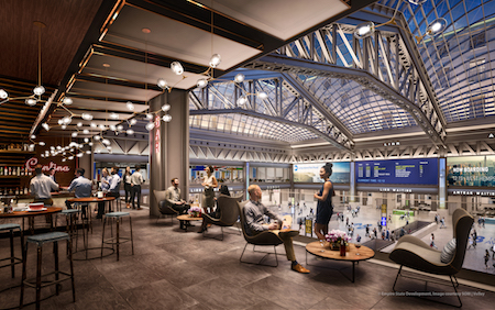 Moynihan Train Hall at Farley Post Office on Track for 2020 2 The renovation of Farley will include112,000 square feet of retail and dining, as well 588,000 square feet of office space. | SKIDMORE, OWINGS, AND MERRILL