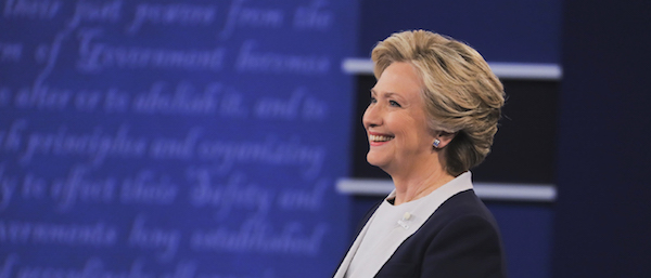 Hot mic, hard stop, vile threats: The week in Trump 2 Hillary Clinton smiles, knowing the presidency is her get out of jail free card. Photo via hillaryclinton.com.