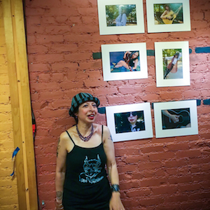 After cancer diagnosis, drawing strength from the art of expression 3 Alice Espinosa-Cincotta at her art show. Photo by Johan Vipper.