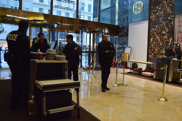 NYPD Details Security Restrictions Surrounding Trump Tower 1 Inside Trump Tower looking toward Fifth Avenue. | JACKSON CHEN