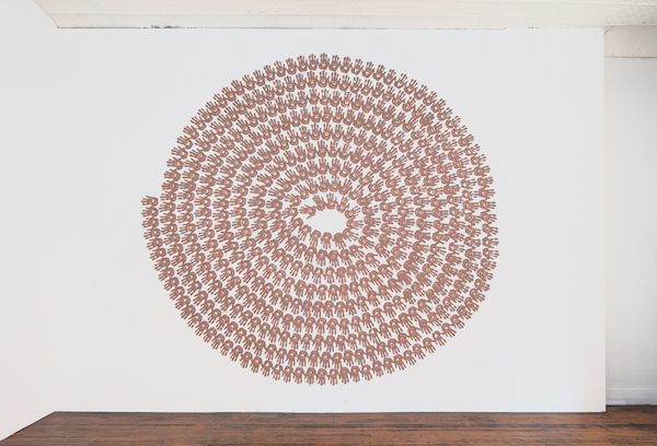 Buhmann on Art: Richard Long at Judd Foundation 2 Richard Long’s “Friendships” (2016, terracotta, 184.5 x 268 in.). Photo by Sol Hashemi © Judd Foundation; Art © 2016 Richard Long. All Rights Reserved, DACS, London / ARS, NY.