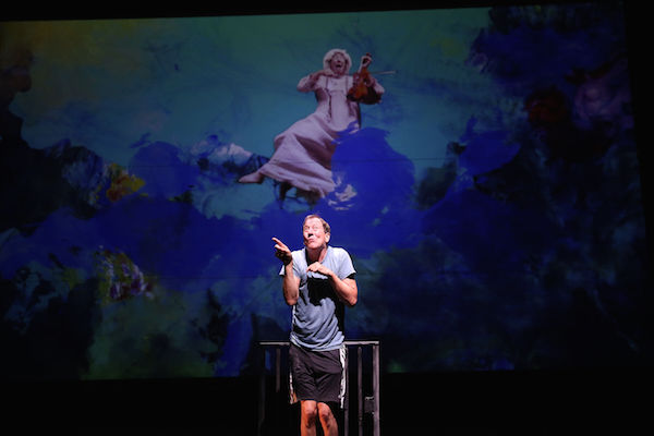 Long-suffering sister Jane floats above it all, as a pitiful creature strives to nail his vocal lesson. Photo by Rafael Hernandez.