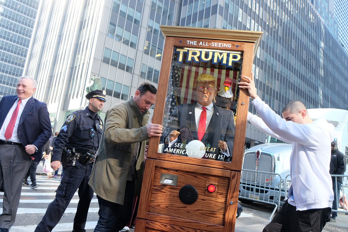 Post-election fears and the Dawn of The Donald 2 How incredibly crazy is the the future going to be? Maybe only the All-Seeing Trump knows for sure. Villager file photo by Jonathan Alperyie