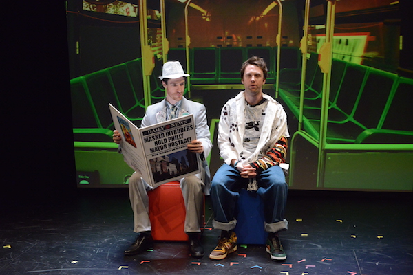 Young Writers Take Their Ideas To ‘Infinity and Beyond’ 6 L to R: Ben Mehl, as Bubba, and Stephen O’Reilly, as Stephen, in “Brothers in Disguise?” by Messiah Green, age 10; directed by Jonathan Bock. Photo by Winston Rodney.