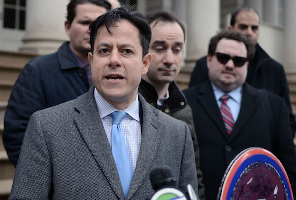 Garodnick Leads Charge on Small Business Rent Tax Relief 1 East Side City Councilmember Dan Garodnick at a February 13 City Hall rally aimed at building support for reform of the commercial rent tax levied on businesses in Manhattan below 96th Street. | JACKSON CHEN