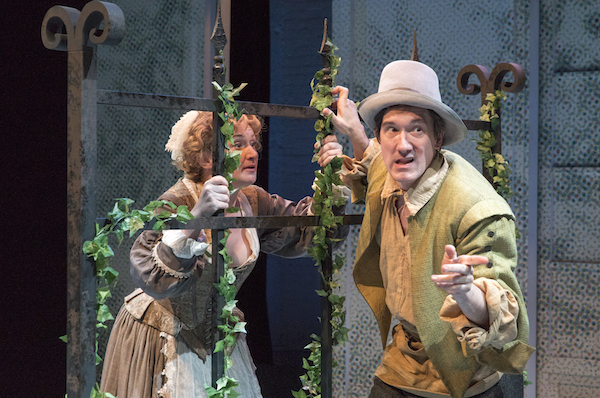French Farce Brilliantly Adapted by David Ives 1 Kelly Hutchinson and Carson in David Ives’ “The Liar,” an adaptation of Pierre Corneille’s 1644 “Le Menteur,” at Classic Stage Company through February 26. | RICHARD TERMINE