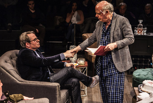 The Perils of Normalization 1 Matthew Broderick and Wallace Shawn in Shawn’s “Evening at the Talk House,” directed by of Scott Elliott, at the Pershing Square Signature Center through March 12. | MONIQUE CARBONI