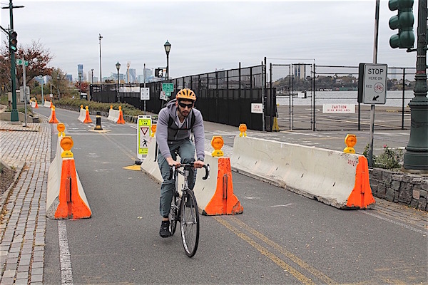 After Attack, Blockers Installed to Broaden Protections on Narrow Bike Path 1